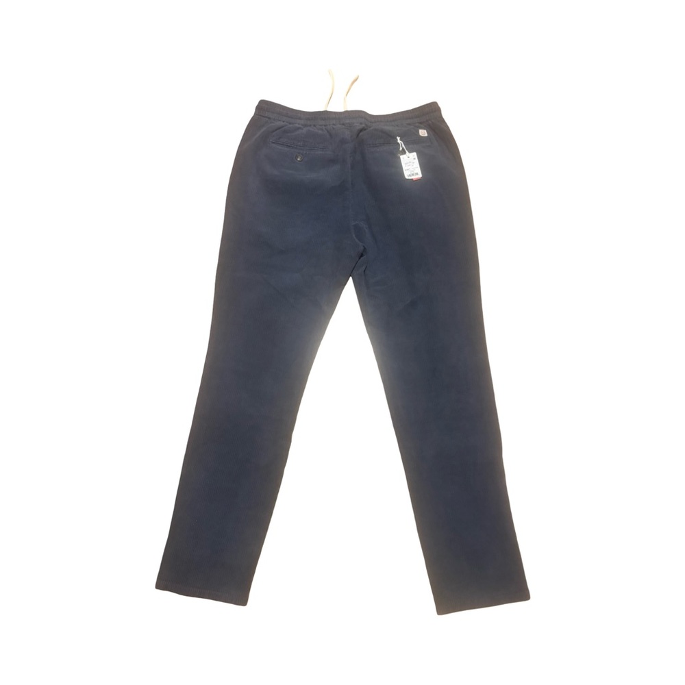 Marine Layer Men's Ash Navy Corduroy Drawstring Slim Straight Fit Pants XLarge - Picture 3 of 8